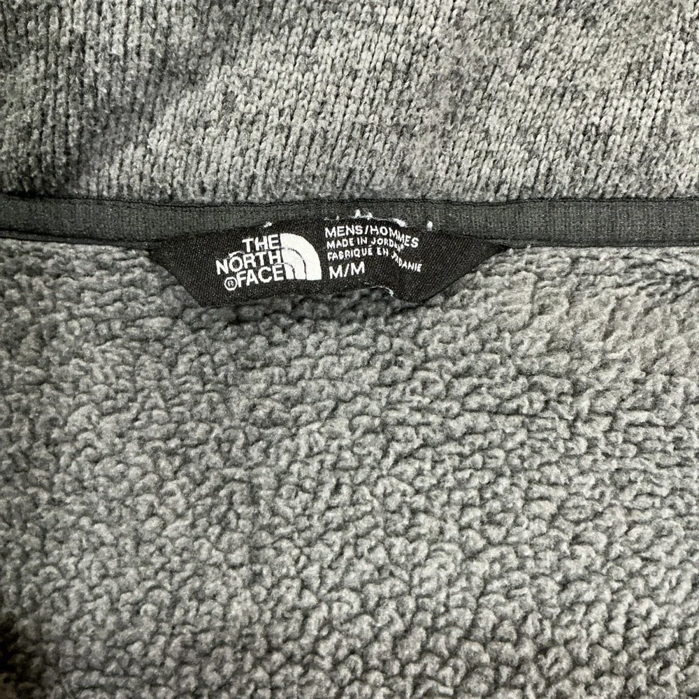 The North Face Gray 1/4 Zip-Up Sweater Fleece Pullover Jacket Medium, Cabincore
